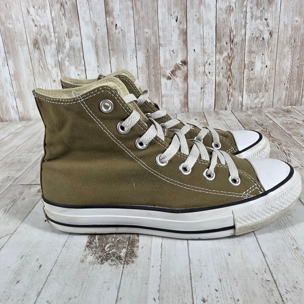 Converse Chuck Taylor All Star High Top Olive Green Sneakers 136813F Womens 7